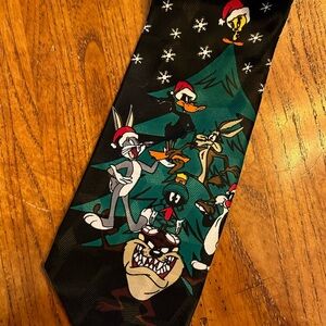 Looney Tunes Men’s Tie Bugs Bunny & Friends Christmas